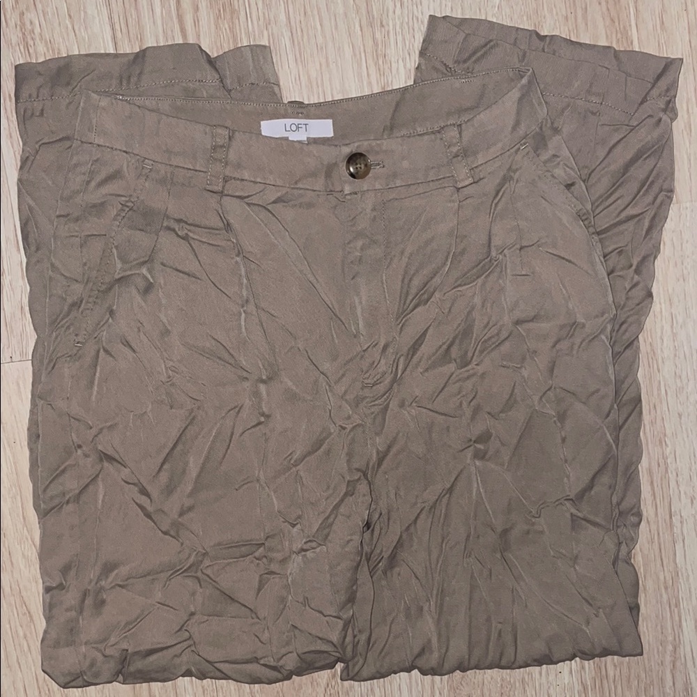 LOFT Taupe Casual Trousers